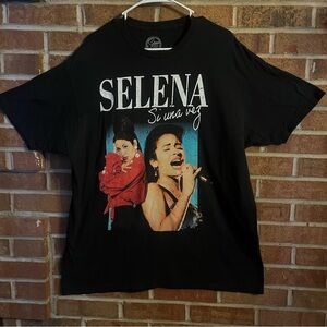 Selena Si Una Vez Shirt XL T-Shirt Black Latina Singer Music Concert Unisex